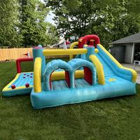 Château gonflable portable de qualité commerciale à double toboggan pour enfants et adultes