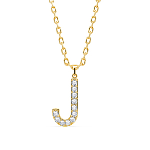 Colgante de Letra Mayúscula Personalizado al por Mayor con Diamante Cultivado en Laboratorio VVS VS EF en Plata de Ley 925 con Acabado en Oro - Product Image 6