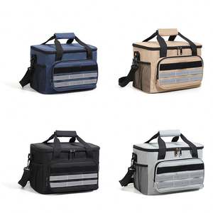 Customize Large <b>Lunch</b> <b>Bag</b> Insulated <b>Lunch</b> Box Leakproof Cooler Tote <b>Bag</b> <b>With</b> Adjustable Shoulder <b>Strap</b> for Picnic Beach - Product Image 1