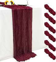 Lot de 6 chemins de table en gaze de coton pour la maison, style bohème, transparents, 21x118 pouces, MOQ6