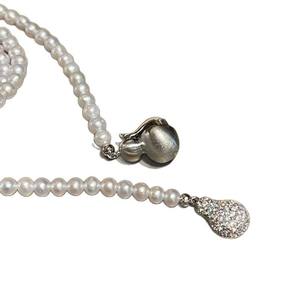 Nuevo Producto de Zhizhen, Versátil para Xiaomi, Cadena de Suéter con Perla, Collar de Calidad con Bombilla Pequeña, Collar con Diamantes de Temperamento Completo - Product Image 5