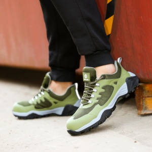 Zapatos de Seguridad Transpirables Verdes para Hombre y Mujer, Zapatos de Trabajo de Fábrica con Entresuela de Kevlar Suave y Cómoda. Zapatos de Protección Profesionales - Product Image 3