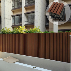 WPC Bảng điều khiển tường hàng rào bằng gỗ riêng tư hàng rào Bảng điều khiển Slatted co-đùn Kỹ Thuật Sân hàng rào - Product Image 4