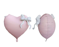 Ballons en feuille d'aluminium 3D de 22 pouces en forme de cœur avec nœud pour la Saint-Valentin, mariage, fête d'anniversaire, hélium, air, marque MIQI, logo personnalisé