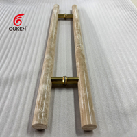 Poignées de porte en travertin de luxe en laiton, tiradores en marbre naturel, poignée de porte cylindrique en pierre de marbre pour entrée de villa et hôtel