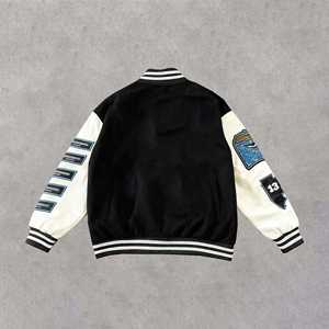 Großhandel Amerikanische Mode Streetwear Individuell Gestaltete College-Jacke mit Chenille-Aufnähern Stilvolle Winterjacken für Herren - Product Image 2