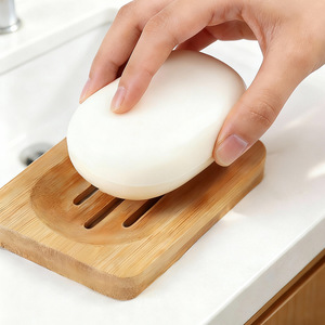 Porte-savon rectangulaire en bambou, étanche et anti-moisissure, pour le rangement sous l'évier de la salle de bain - Product Image 2