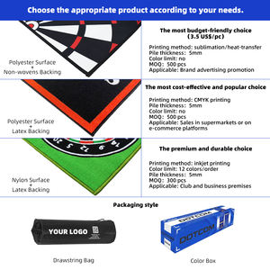 Alfombrilla de Dardos Personalizada de Nylon 100% OEM&ODM de Fábrica con Líneas de Oche y Líneas de Lanzamiento para Accesorios de Juego y Práctica de Dardos - Product Image 3