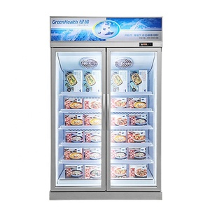 Réfrigérateurs et congélateurs à porte en verre pour aliments congelés Affichage Onduleur Congélateur commercial à vendre - Product Image 5