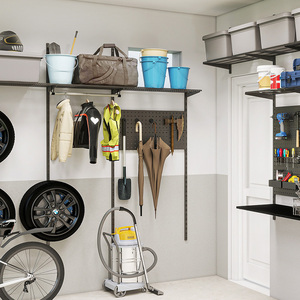 Organisateur adhésif d'affichage de porte-bouteilles de vin en métal mural avec crochets de suspension pour un rangement pratique - Product Image 3