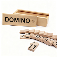 Jeu de dominos en bois double six de haute qualité, 28 pièces, personnalisable, vente en gros, jeux éducatifs amusants, marque Strue