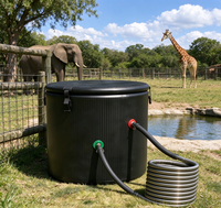 Baignoire gonflable portable chauffée au bois avec serpentin en acier inoxydable pour bain de glace, idéale pour le camping en extérieur hors réseau