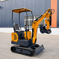Mini-excavatrice portable avec chenilles pliables, facile à transporter et à déplacer entre les chantiers