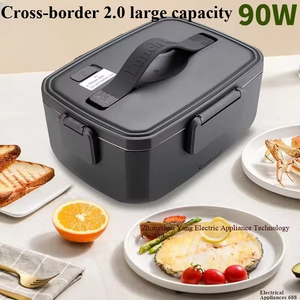 2L <b>Large</b> Capacity Car Double Electric Lunch <b>Box</b> Electric Heated Lunch <b>Box</b> Stainless Steel Portable Insulated Lunch <b>Box</b> - Product Image 6