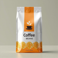 Sacs à café à fond plat de 250g, 500g, 1kg, sacs à café vides personnalisés, sacs d'emballage pour grains de café imprimés sur mesure