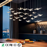 Lustre de salle à manger design oiseau, lampe suspendue pour table à manger, lustre de salle à manger, loft duplex, luminaire suspendu de cuisine