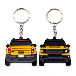 Custom Cartoon Style Waterproof <b>Car</b> Keychain Metal Alloy with Polyester <b>Lanyard</b> and Wheels - Product Image 4
