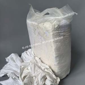 Trapos de Algodón de Color Blanco para Uso Industrial y Marino, Trapos de Punto Industriales, Trapos de Algodón de Punto Blancos - Product Image 1