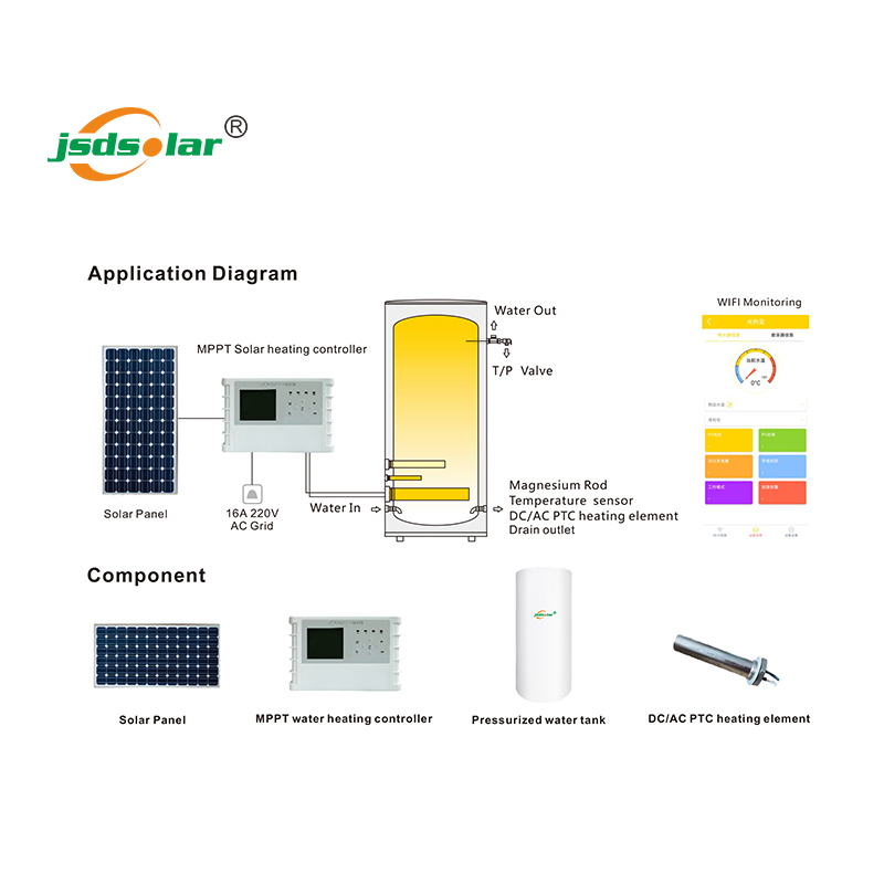Jinsdon Солнечный водонагреватель под давлением 150л 100л 200л 300л swmmingpool Солнечный водонагреватель с баком промышленный коммерческий дом