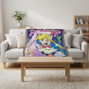 Tapisserie tissée personnalisée en coton et polyester écologique avec franges, motif dessin animé japonais <span class=keywords><strong>Luffy</strong></span>, pour la maison (DIY) - Product Image 3