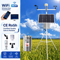 Sistem Stasiun Pemantauan Cuaca Meteorologi Luar Ruangan Sensor Pertanian Cerdas 4G Nirkabel Dengan Panel Surya MODBUS-RTU