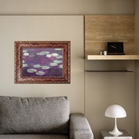 Tableau mural de luxe sur toile, imprimé vintage haute définition, motifs paysages européens et fleurs, style shabby chic, avec cadre en bois, pour décoration intérieure et mariage
