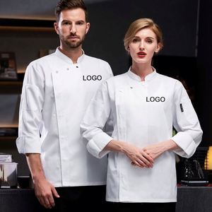 Chaqueta de Chef Negra para Mujer, Chaquetas de Cocina para Hombre, Uniforme de Chef de Manga Larga - Product Image 1