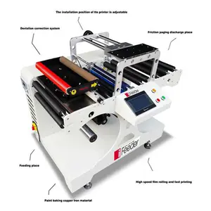 전기 롤 슬리 팅 되감기 기계 TTO 열 프린터 권선 기계 나무 상자 나무 제공 서보 모터 220V 자동