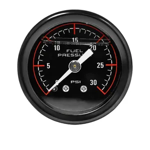 0-100 Psi dan Berisi Cairan-1/8 Npt Tekanan Bahan Bakar Gauge/Pemakaian Pressure Gauge - 30psi Hitam Wajah