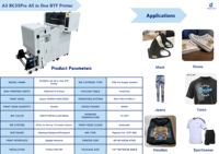 A3 DTF Printer 35cm XP600 kecepatan tinggi untuk kaus & jersey pengocok bubuk otomatis mesin cetak tekstil Laminator