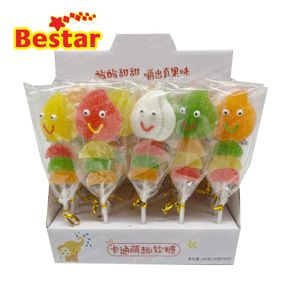 ลูกอมรูปผลไม้หลากหลายรสลูกกวาดรูปการ์ตูนยิ้มได้ปรับแต่งได้ - Product Image 4