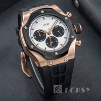 Montre pour homme personnalisée, montres de luxe, mode, chronographe à quartz japonais, montres-bracelets avec logo, acier inoxydable, montre de luxe
