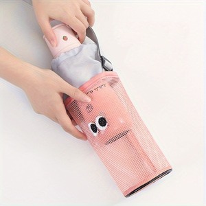 ถุงตาข่ายเก็บความร้อนขวดน้ำแบบผูกเชือกถุงใส่ถ้วยน้ำแบบผูกปากกระเป๋าคาดลำตัวสะพายไหล่เส้นเดียว - Product Image 3