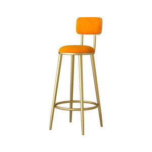 <span class=keywords><strong>Tabouret</strong></span> de <span class=keywords><strong>bar</strong></span> <span class=keywords><strong>scandinave</strong></span> avec dossier - Cadre en métal doré brossé, hauteur de <span class=keywords><strong>bar</strong></span> pour la cuisine à domicile - Product Image 5