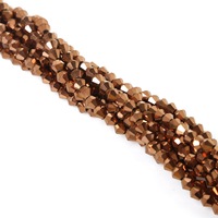 Perles de verre en cristal taillées en losange de 4 mm pour la confection de bijoux DIY, entretoises, matériel pour accessoires capillaires et décoration