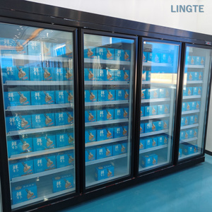 Refrigeradores Exhibidores con Puertas de Vidrio para Centros Comerciales, Refrigeradores de Bebidas de Marca SL-FC3000, Diseño Multipuertas Eficiente - Product Image 3