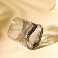 Высококачественные стеклянные стаканы NOVEDO Smoky Grey для шотов, 293 мл, многоразовые, экологичные, с утолщенным дном, машинной формовки, для виски/текилы, для вечеринок