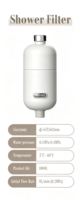 Filtre de douche élégant pour salle de bain, purificateur d'eau de douche à cartouche remplaçable, filtre de douche aromatique à la vitamine C pour la maison et l'hôtel