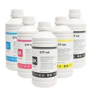 1000ML Premium CMYK White Heat Transfer DTF Pigment Textile Printing Ink For Epson I1600 I3200 Dx7 L805 L1800 Xp600 4720 Printer