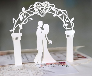 I nuovi biglietti d'<span class=keywords><strong>auguri</strong></span> nuziali tridimensionali 3D amano i biglietti d'invito di nozze - Product Image 2