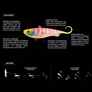 <span class=keywords><strong>Esche</strong></span> Morbide da Pesca in TPE con Vibrazione, 10 Colori, 110mm, 30g, Rinforzate con Filo Metallico - Product Image 2