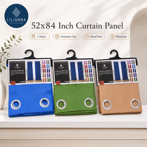 <span class=keywords><strong>Cortinas</strong></span> Opacas <span class=keywords><strong>para</strong></span> Ventanas con Ojales Metálicos Disponibles en Varios Colores, Paneles de Cortina que Oscurecen la Habitación <span class=keywords><strong>para</strong></span> Decoración del Hogar - Product Image 3