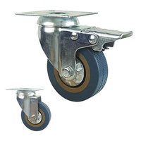 Vente Flash RTS : Roulettes pivotantes à double frein avec verrouillage, en PVC, 50 mm (2 pouces)