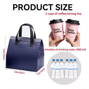Wholesale OEM Insulated Cooler Bag Non Woven Aluminum Foil Thermal Food Delivery Takeaway Packaging Bag Custom Logo - Product Image 4