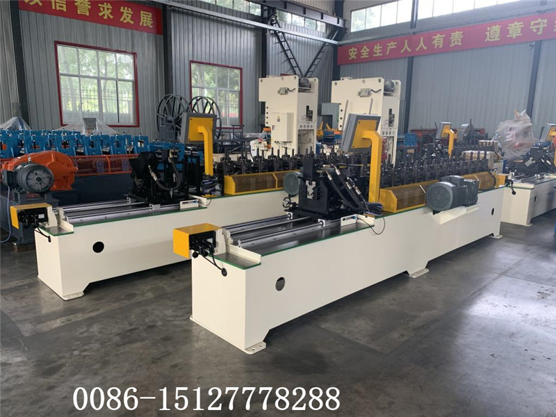 Galvanized steel CD UD double line ceiling light steel roll forming machine drywall profiles machine
