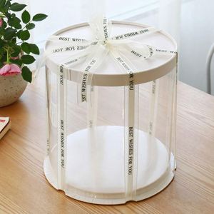 Boîte à gâteau transparente en plastique de gros format, emballage carré transparent pour gâteaux de mariage, idéal pour les pâtisseries - Product Image 6