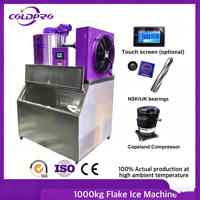 Machine à glace en flocons de 1000 kg/1T, vente directe usine, grande capacité, pour usine alimentaire, usage industriel, couleurs personnalisables