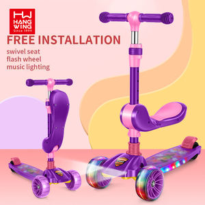 HW TOYS <span class=keywords><strong>Scooter</strong></span> à deux roues en plastique et alliage pas cher, voitures de course à roulettes pour enfants, adolescents et adultes, rose, noir, jaune, bleu - Product Image 2