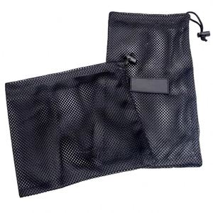 Custom Logo Eco-friendly <b>Recycled</b> Reusable Polyester Mesh Beach Towel Gym Yoga Beach Drawstring <b>Bag</b> - Product Image 5