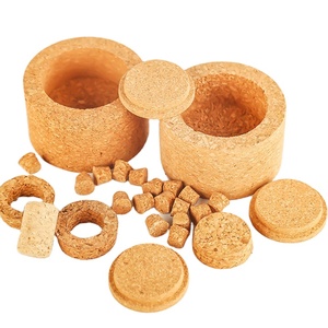 Bouchons en liège naturel avec dessus en bois pour bouteilles, qualité alimentaire, écologiques, bouchons à <span class=keywords><strong>vin</strong></span> - Product Image 1
